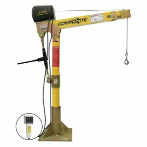 OZ LIFTING PRODUCTS OZ1200DAV-ACW-SP4 Davit Crane Kit, 1200 Lb Capacity, 22 Inch To 66 Inch Reach, Yellow | CT7BNC 302J68