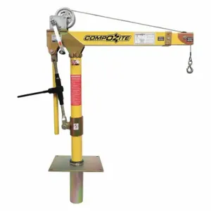 OZ LIFTING PRODUCTS OZ1200DAV-SP1 Davit Crane Kit, 1200 Lb Capacity, 22 Inch To 66 Inch Reach, Yellow, High Gloss | CT7BMA 302J65