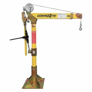 OZ LIFTING PRODUCTS OZ1200DAV-SP2 Davit Crane Kit, 1200 Lb Capacity, 22 Inch To 66 Inch Reach, Yellow, High Gloss | CT7BLW 302J66