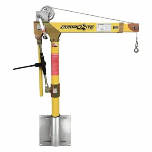 OZ LIFTING PRODUCTS OZ1200DAV-SP3 Davit Crane Kit, 1200 Lb Capacity, 22 Inch To 66 Inch Reach, Yellow, High Gloss | CT7BLX 302J67