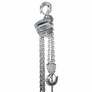 OZ LIFTING PRODUCTS OZSS020-20CH Stainless Steel Chain Hoist, 4000 Lb Load Capacity, 1 1/4 Inch Size Min. Between Hooks | CT7BNR 61KH36