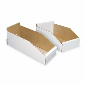 PACKAGING CORPORATION OF AMERICA 1W788 Corrugated Shelf Bin, White, 1W788 | CT7BUW