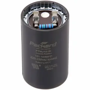 PACKARD PTMJ161R Motor Start Capacitor, 220 To 250V Ac, 161-193 Mfd, Round, 3 3/8 Inch Case Ht | CT7BVH 44ZU47