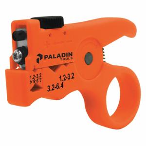PALADIN TCCPS Cable Stripper, 1.2 to 6.4 mm, 2 7/8 Inch Overall Length, Std Cushion Grip, Less than 6 in | CT7BXD 56JD28
