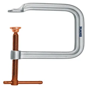 PALMGREN 9629236 C Clamp, Deep Throat, Regular Duty, 0-6 Inch Size, Copper Spindle | CH3QFZ