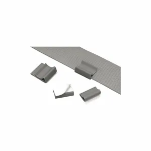 PANDUIT FCC-A-C8 Flat Cable Clip, 1 Inch Length, 1.09 Inch Width, PVC, Gray, 100Pk | CJ2FHG 62NM70