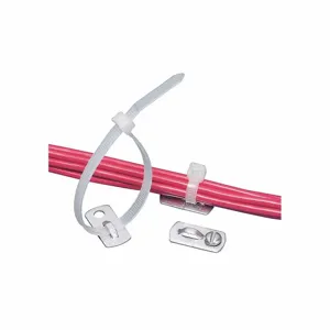 PANDUIT MBMS-S10-CY Metal Detectable Cable Tie Mount, 0.17 Inch Slot Width, 0.07 Inch Slot Height, 100Pk | CJ2UPG 62PD14