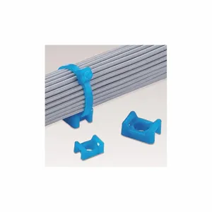 PANDUIT TM3S8-C76 Low Profile Cable Tie Mount, 0.32 Inch Slot Width, 0.09 Inch Slot Height, Aqua, 100Pk | CJ2TPM 60HM16