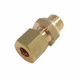 PARKER 0101 04 55 Brass Metric Compression Fitting, Brass, Metric x Compression, 7 mm Pipe Size | CT7DVV 791PH6