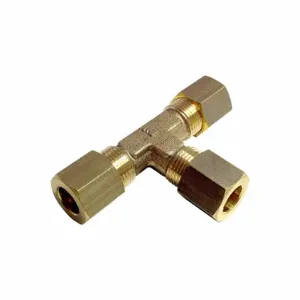 PARKER 0104 05 00 Brass Metric Compression Fitting, Brass, Compression x Compression x Compression | CT7DVU 791PJ7