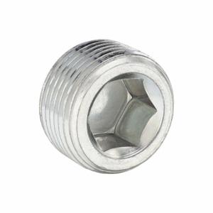 PARKER 1/4 HHP-S Hollow Hex Plug, Steel, 1/4 Inch Fitting Pipe Size, Male Npt, 7/16 Inch Length | CT7FZN 60UU68