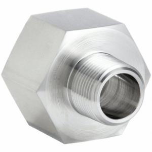 PARKER 1 1/2 X 1 FG-SS Adapter, 1 Inch X 1 1/2 Inch Fitting Pipe Size, Male Npt X Female Nptf, Stainless Steel | CT7CLR 60UR40