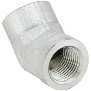 PARKER 1/2 DD45-S 45 Deg. Elbow, Steel, 1/2 Inch X 1/2 Inch Fitting Pipe Size, Female Npt X Female Nptf | CT7EAF 60UT55