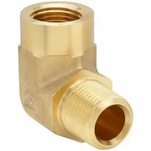 PARKER 1/2 CD-B 90 Deg. Street Elbow, Brass, 1/2 Inch X 1/2 Inch Fitting Pipe Size, Male Nptf X Female Npt | CT7KKX 60UT51