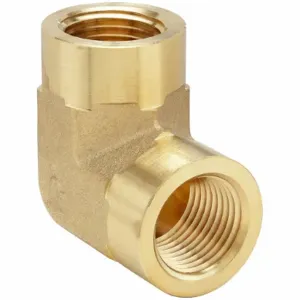 PARKER 1/8 DD-B 90 Deg. Elbow, Brass, 1/8 Inch X 1/8 Inch Fitting Pipe Size, Female Npt X Female Nptf | CT7EBA 60UV47