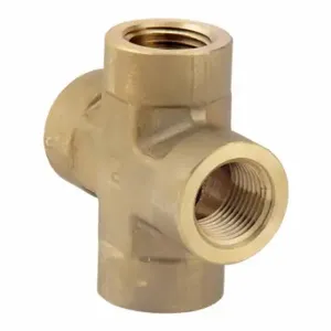 PARKER 1/2 KMMOO-B Cross, Brass, 1/2 Inch X 1/2 Inch X 1/2 Inch X 1/2 Inch Fitting Pipe Size | CT7DZC 60UT72