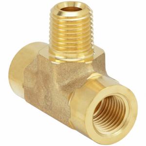 PARKER 1/4 MMS-B Male Branch Tee, Brass, 1/4 Inch X 1/4 Inch X 1/4 Inch Fitting Pipe Size | CV3WJW 60UU78