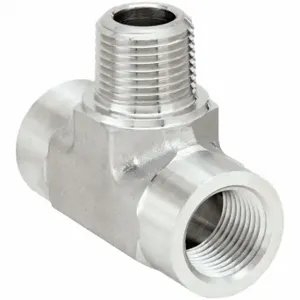 PARKER 1/2 MMS-SS Male Branch Tee, 1/2 Inch X 1/2 Inch X 1/2 Inch Fitting Pipe Size, Stainless Steel | CT7HJF 60UT79