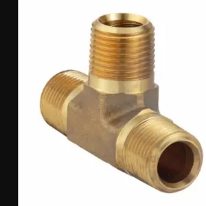 PARKER 1/4 RRS-B Tee, Brass, 1/4 Inch X 1/4 Inch X 1/4 Inch Fitting Pipe Size | CV3WKV 60UU83