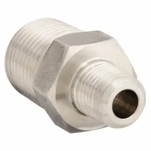 PARKER 3/8 X 1/8 FF-SS Hydraulic Hose Adapter, 1/8 x 3/8 Inch Fitting Size, Male x Male, NPTF x NPTF, Rigid | CT7GNW 52JF68