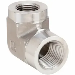 PARKER 1/2 X 3/8 DD-SS 90 Deg. Elbow, 316 Ss, 1/2 Inch X 3/8 Inch Fitting Pipe Size, Female Npt X Female Nptf | CT7EAP 60UU15