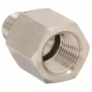 PARKER 1/2 X 3/8 FG-SS Hydraulic Hose Adapter, 1/2 x 3/8 Inch Fitting Size, Male x Female, NPTF x NPTF | CT7GMU 52JF99