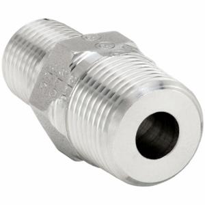 PARKER 1/2X3/8FF33MSS Nipple, 1/2 Inch X 3/8 Inch Fitting Pipe Size, Male Bspt X Male Bspt, Stainless Steel | CT7HUF 60UU45