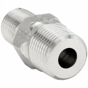 PARKER 1/4X1/8FF33MSS Nipple, 1/4 Inch X 1/8 Inch Fitting Pipe Size, Male Bspt X Male Bspt, Stainless Steel | CT7HUH 60UV35