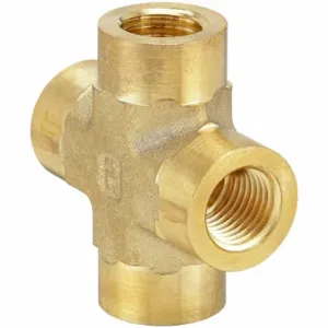 PARKER 1/8 KMMOO-B Cross, Brass, 1/8 Inch X 1/8 Inch X 1/8 Inch X 1/8 Inch Fitting Pipe Size | CT7DZL 60UV61