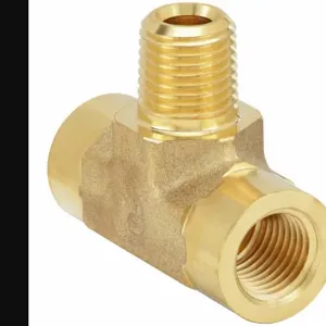 PARKER 1/4 MMS-B Male Branch Tee, Brass, 1/4 Inch X 1/4 Inch X 1/4 Inch Fitting Pipe Size | CV3WJW 60UU78