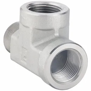 PARKER 1/4 MRO-S Tee, Steel, 1/4 Inch X 1/4 Inch X 1/4 Inch Fitting Pipe Size | CV3XBA 60UU82