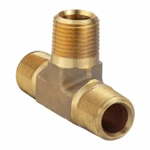 PARKER 1/8 RRS-B Tee, Brass, 1/8 Inch X 1/8 Inch X 1/8 Inch Fitting Pipe Size | CV3WKY 60UV71