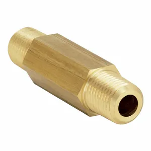 PARKER 1/4 X 2.5 FFF-B Long Nipple, Brass, 1/4 Inch Size x 1/4 Inch Size Fitting Pipe Size, Male NPTF x Male NPTF | CT7HRF 60UV08