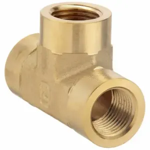 PARKER 1/8 MMO-B Tee, Brass, 1/8 Inch X 1/8 Inch X 1/8 Inch Fitting Pipe Size | CV3WKZ 60UV64