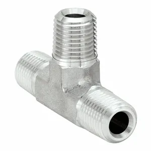 PARKER 1/8 RRS-SS Tee, 1/8 Inch X 1/8 Inch X 1/8 Inch Fitting Pipe Size | CT7KMV 60UV73