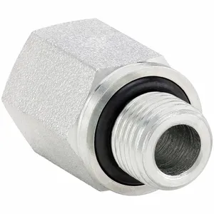 PARKER 1/4X1/4F4OHGS Straight Adapter, Steel, 1/4 Inch X 1/4 Inch Fitting Pipe Size | CT7KCY 60UV32