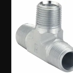 PARKER 1/8 RRS-S Tee, Steel, 1/8 Inch X 1/8 Inch X 1/8 Inch Fitting Pipe Size | CV3XBD 60UV72