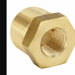 PARKER 1 X 3/8 PTR-B Reducing Adapter, Brass, 1 Inch X 3/8 Inch Fitting Pipe Size, Male Nptf X Female Nptf | CT7JWH 60UT45