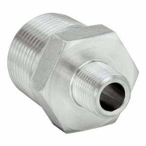 PARKER 1 X 1/2 FF-SS Nipple, 1 Inch X 1/2 Inch Fitting Pipe Size, Male Nptf X Male Nptf, Stainless Steel | CT7HTY 60UT22