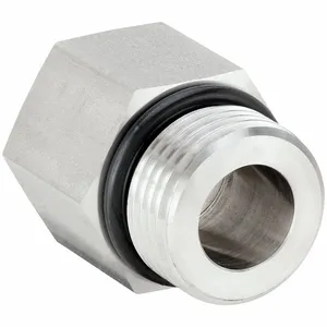 PARKER 10-3/8 F5OG-SS Adapter, 5/8 Inch X 3/8 Inch Fitting Pipe Size, Male Sae X Female Nptf, Stainless Steel | CT7CMT 60UW22