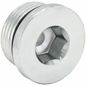 PARKER 10 HP5ON-S Hollow Hex Plug, Steel, 5/8 Inch Fitting Pipe Size, Male Sae-Orb, 5/8 Inch Length | CT7GAN 60UW05