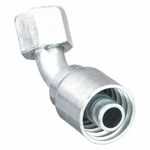 PARKER 13743-4-4 Hydraulic Hose Fitting 45 Deg Elbow, 1/4 Inch Internal Diameter, Steel | AB6DTN 21A769