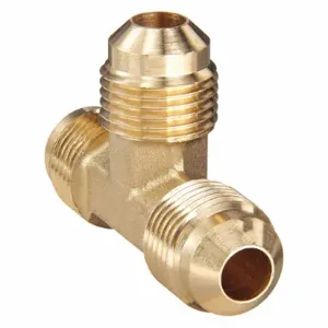 PARKER 144F-4 Union Tee, 1/4 Inch Outside Diameter, Brass | AC2YHU 2P163