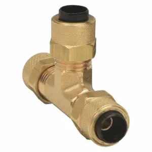 PARKER 164P-4 Tee, 1/4 Inch Outside Diameter, Brass | AB3WWX 1VPF9