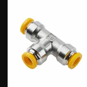 PARKER 164PLP-6M Metric Metal Push-to-Connect Fitting, Nickel Plated Brass, 6 mm x 6 mm Tube OD | CT7JLB 791C11