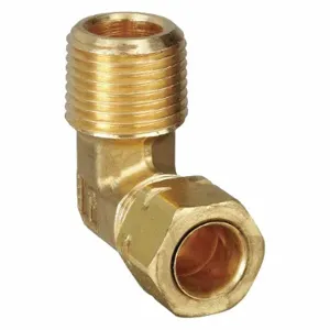 PARKER 169CA-4-4 90 Deg Elbow, 1/4 Inch Outside Diameter, Brass | AE9QDD 6LG04