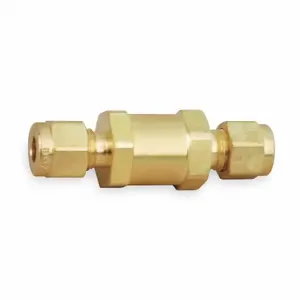 PARKER 16Z-C16L-10-BN-B Instrumentation Check Valve, Brass, 1 Inch, Compression, Inline Poppet, 3000 Psi | CT7HFM 1RBF9