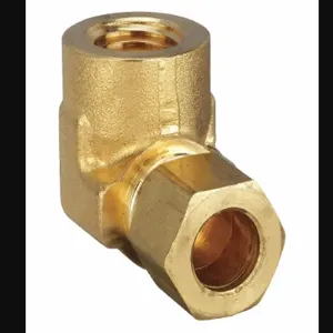 PARKER 170C-6-4 90 Deg Elbow, 3/8 Inch Outside Diameter, Brass | AB3TVN 1VDJ4