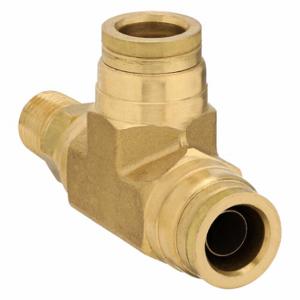 PARKER 171PTC-8-4 Swivel Male Run Tee, Brass, NPTF x Push-to-Connect x Push-to-Connect | CT7KMH 48LY65