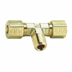 PARKER 172C-4-2 Branch Tee, 1/4 Inch Outside Diameter, Brass | AB3TVW 1VDK3